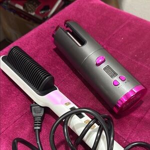Pink and Gray Hair Styling Tools